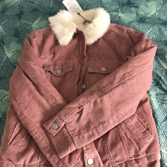 Dusty pink fleece lined jacket - Picture 2 of 2